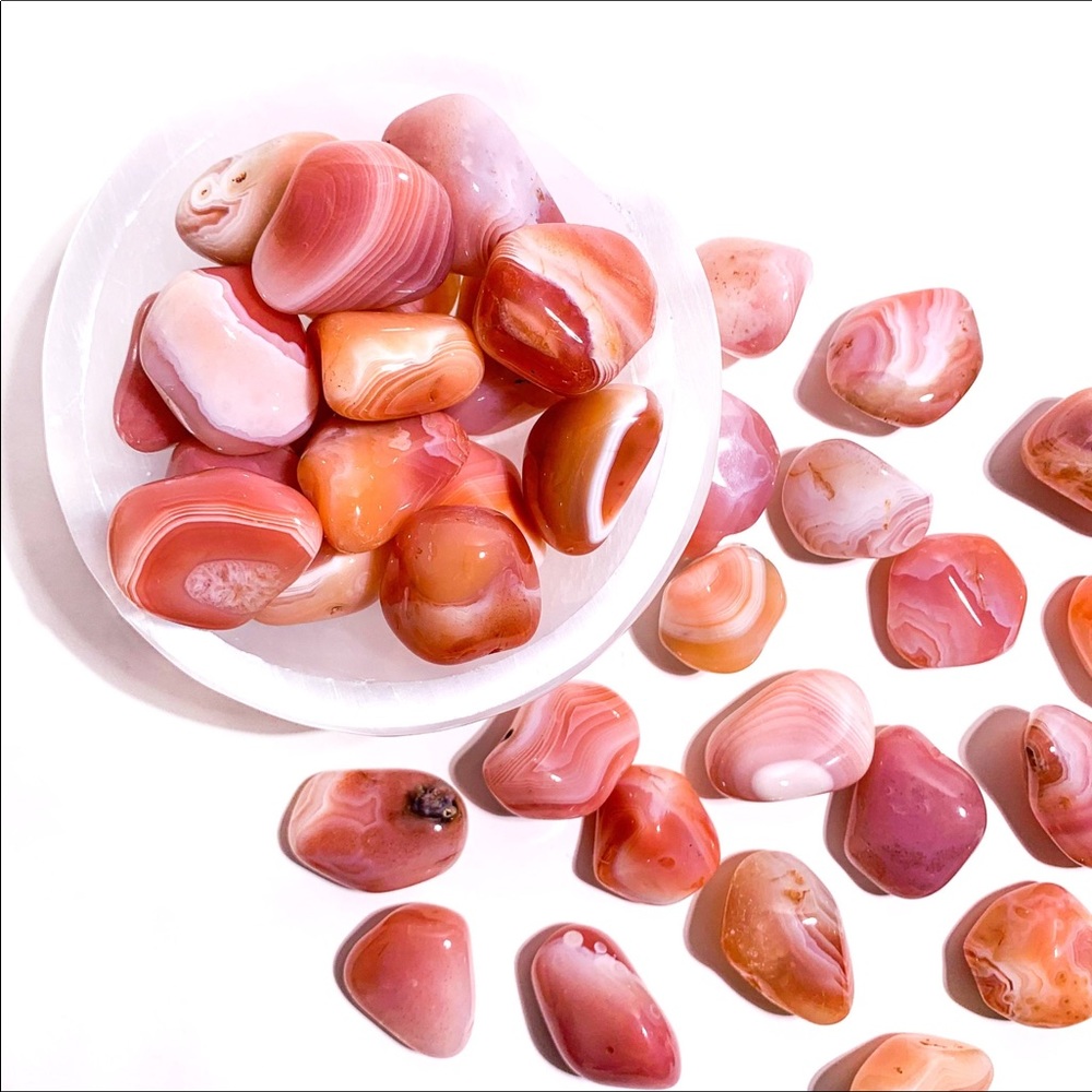 Tumbled Rare Apricot Agate Stone